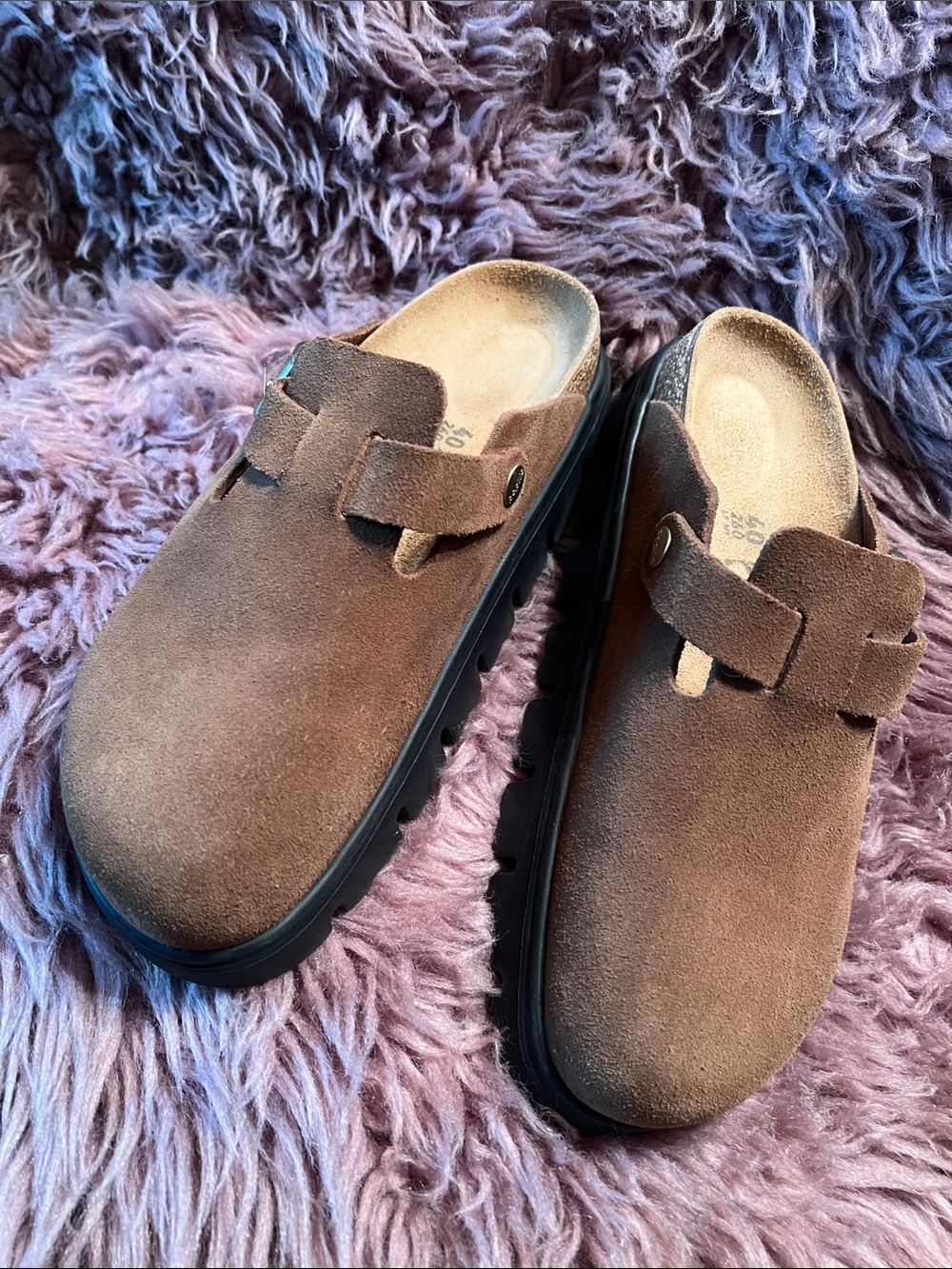 Birkenstock Papillio Boston Chunky Suede Clogs, so cute & comfy!💕